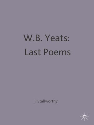 cover image of W.B. Yeats: Last Poems